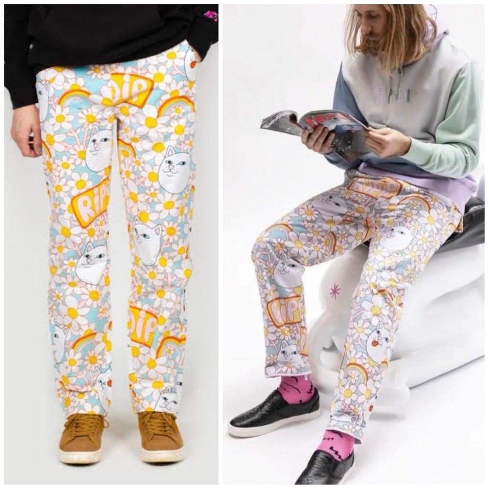 Ripndip Colorful Graphic Wide Leg Pants